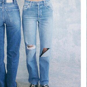 RAILS Topanga High Rise Straight Faded Blue Destroy